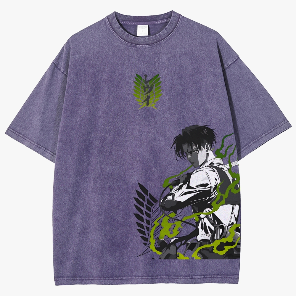 Atlack On Titan Unisex Fit Washed T-Shirt