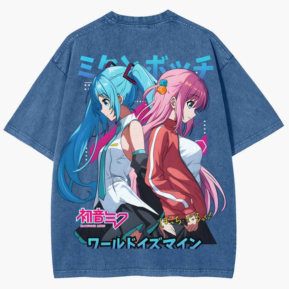 Anime Casual Unisex Fit Washed T-Shirt
