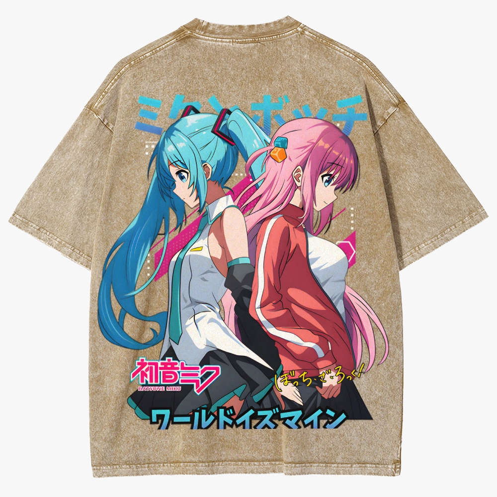 Anime Casual Unisex Fit Washed T-Shirt