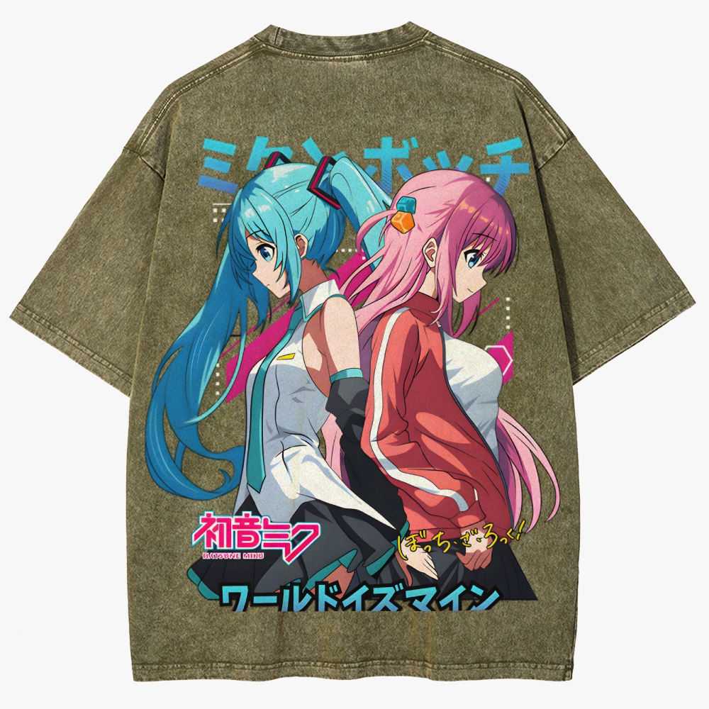 Anime Casual Unisex Fit Washed T-Shirt