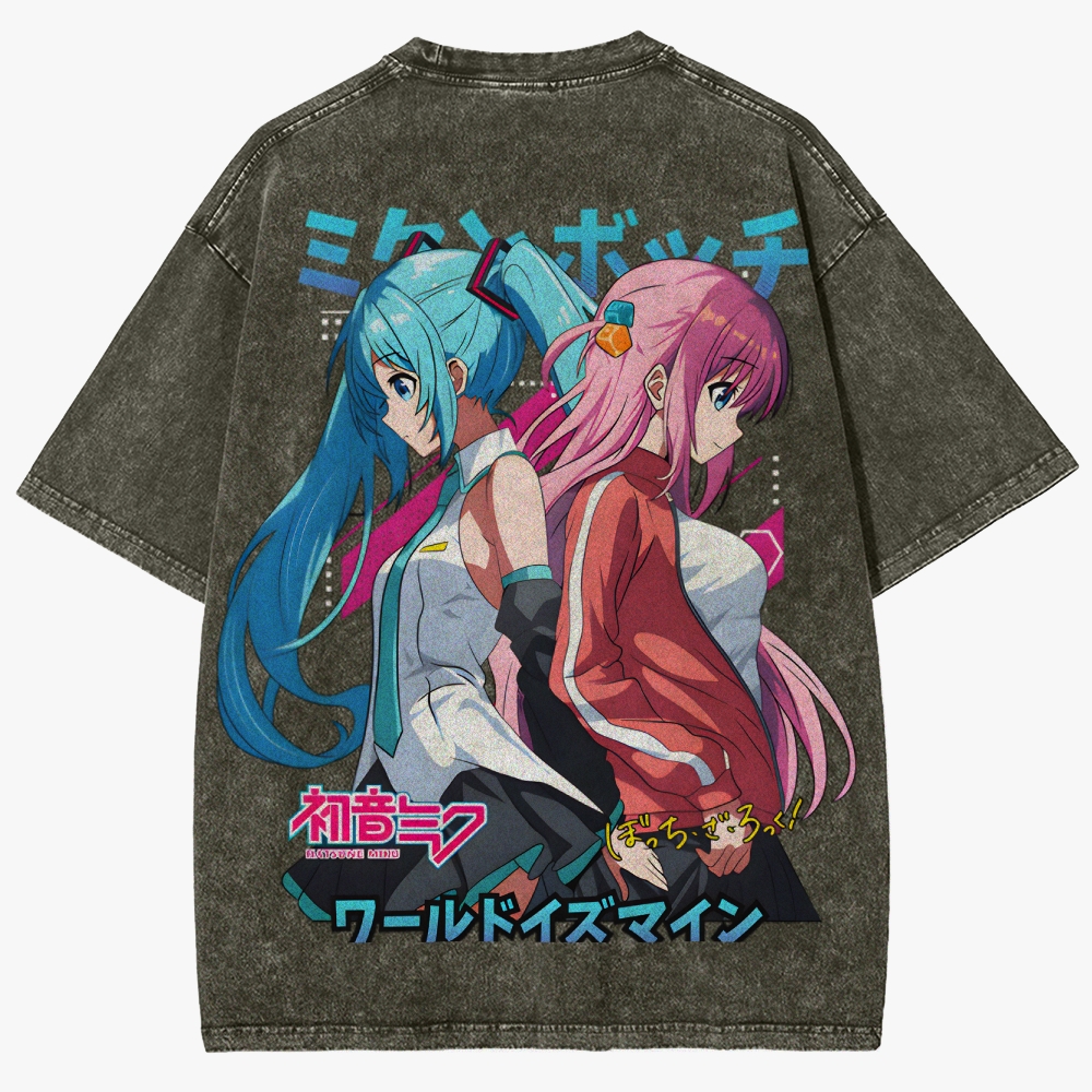 Anime Casual Unisex Fit Washed T-Shirt