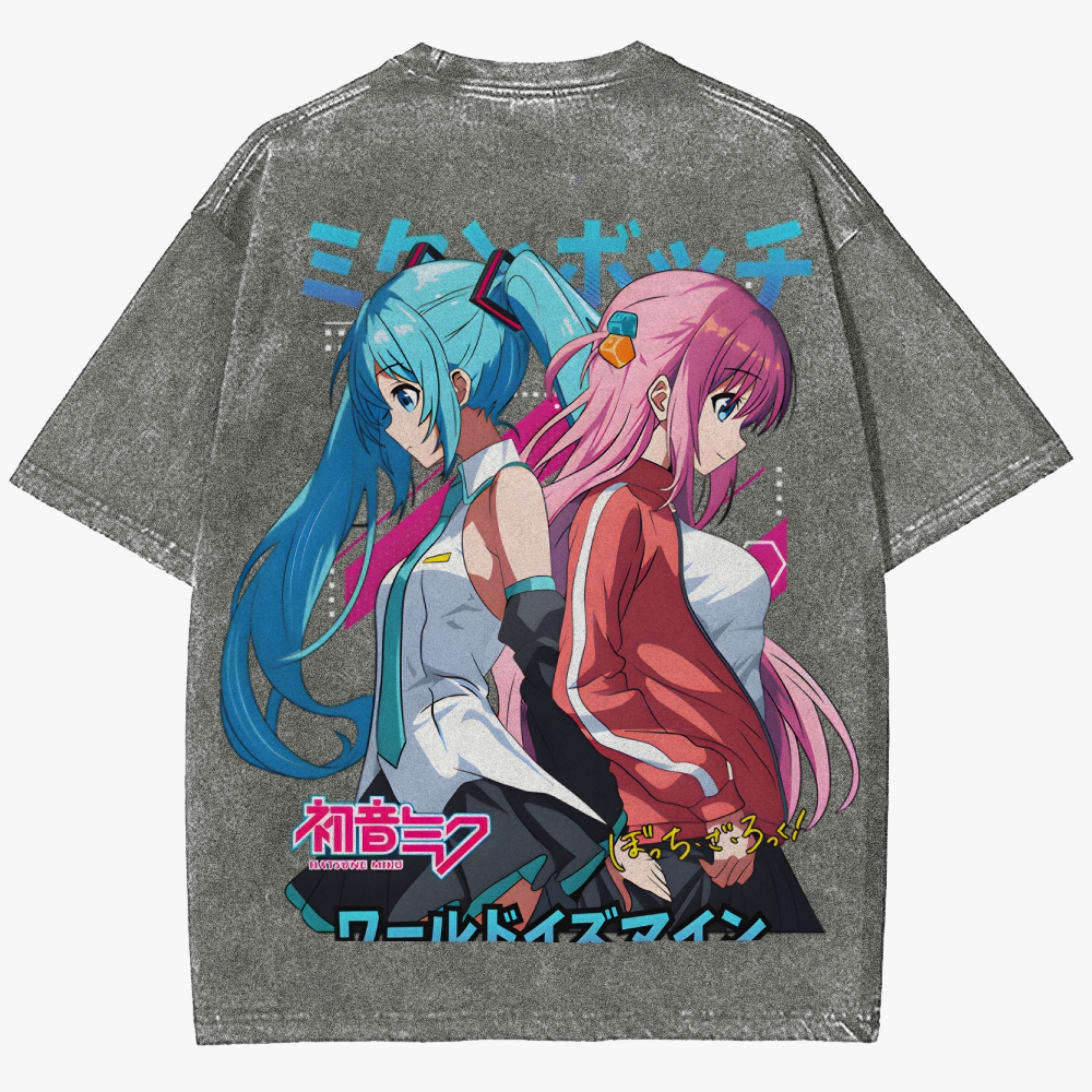 Anime Casual Unisex Fit Washed T-Shirt