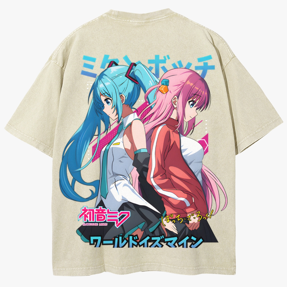 Anime Casual Unisex Fit Washed T-Shirt
