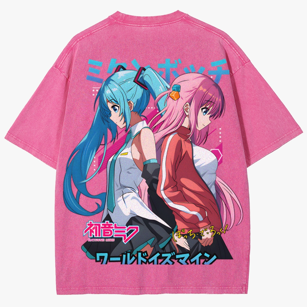 Anime Casual Unisex Fit Washed T-Shirt