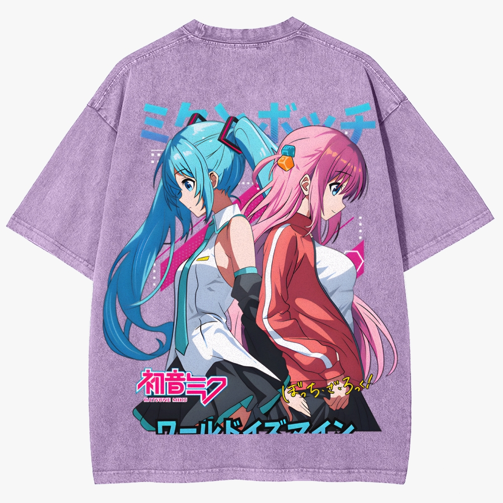 Anime Casual Unisex Fit Washed T-Shirt