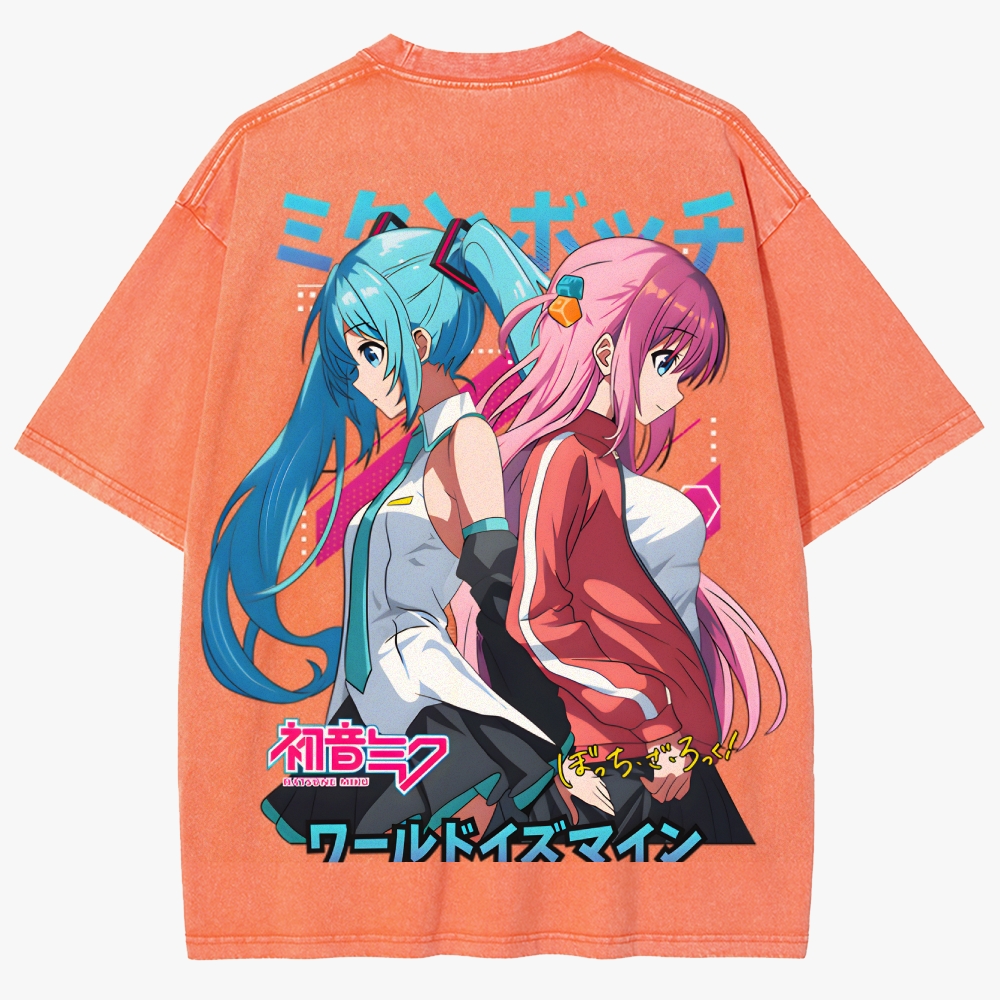 Anime Casual Unisex Fit Washed T-Shirt