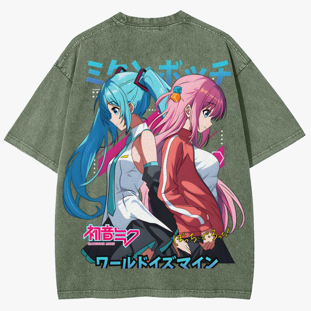 Anime Casual Unisex Fit Washed T-Shirt