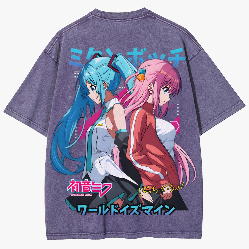 Anime Casual Unisex Fit Washed T-Shirt