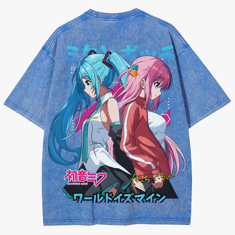 Anime Casual Unisex Fit Washed T-Shirt
