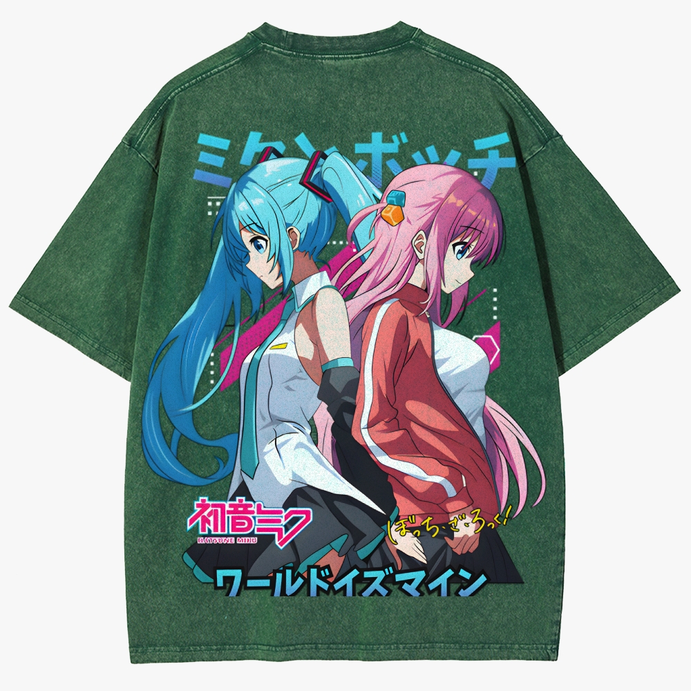 Anime Casual Unisex Fit Washed T-Shirt