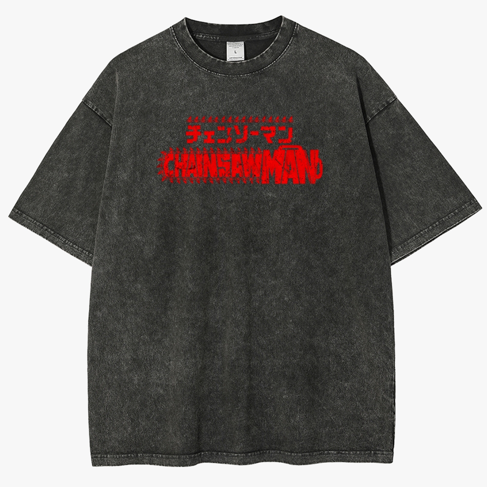 Chainsaw Man Unisex Fit Washed T-Shirt