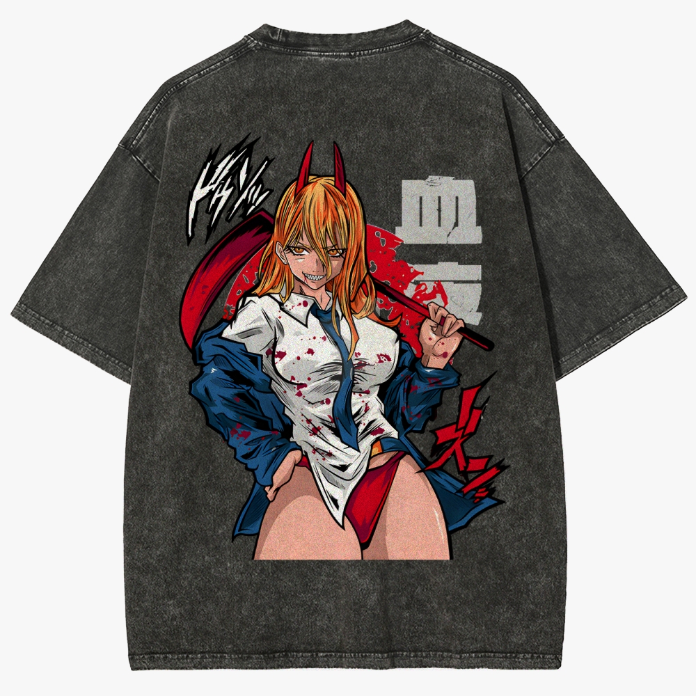 Chainsaw Man Unisex Fit Washed T-Shirt
