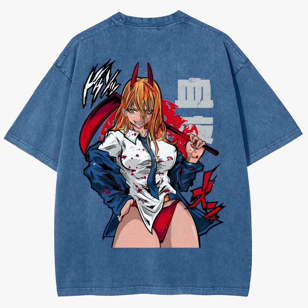 Chainsaw Man Unisex Fit Washed T-Shirt