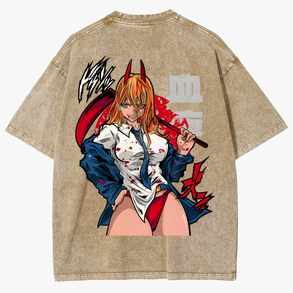 Chainsaw Man Unisex Fit Washed T-Shirt