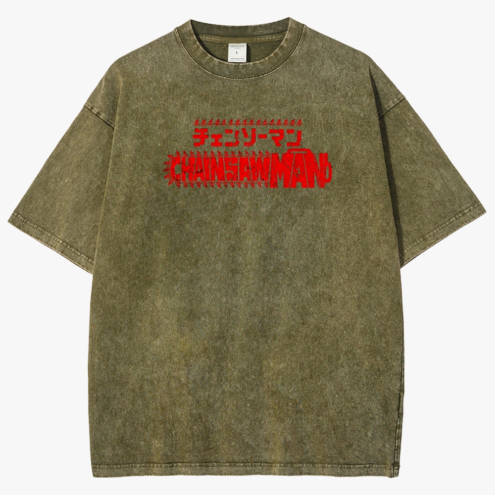Chainsaw Man Unisex Fit Washed T-Shirt