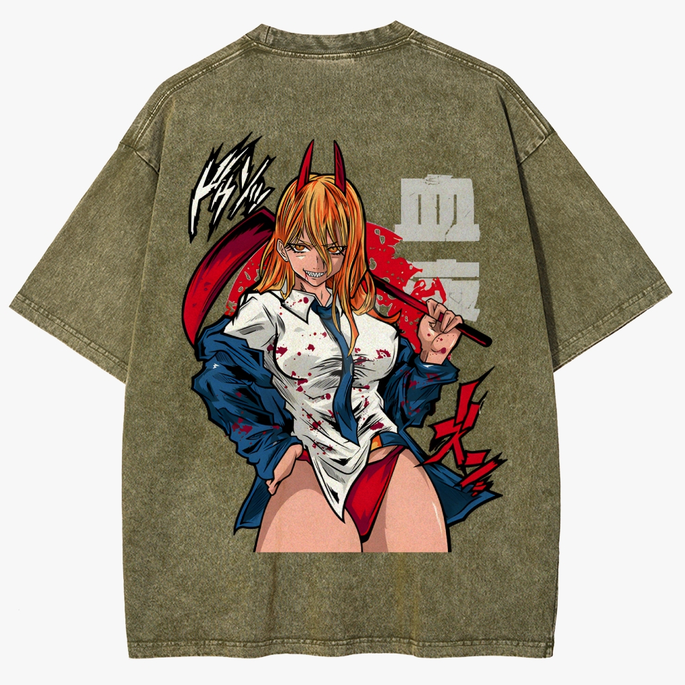 Chainsaw Man Unisex Fit Washed T-Shirt