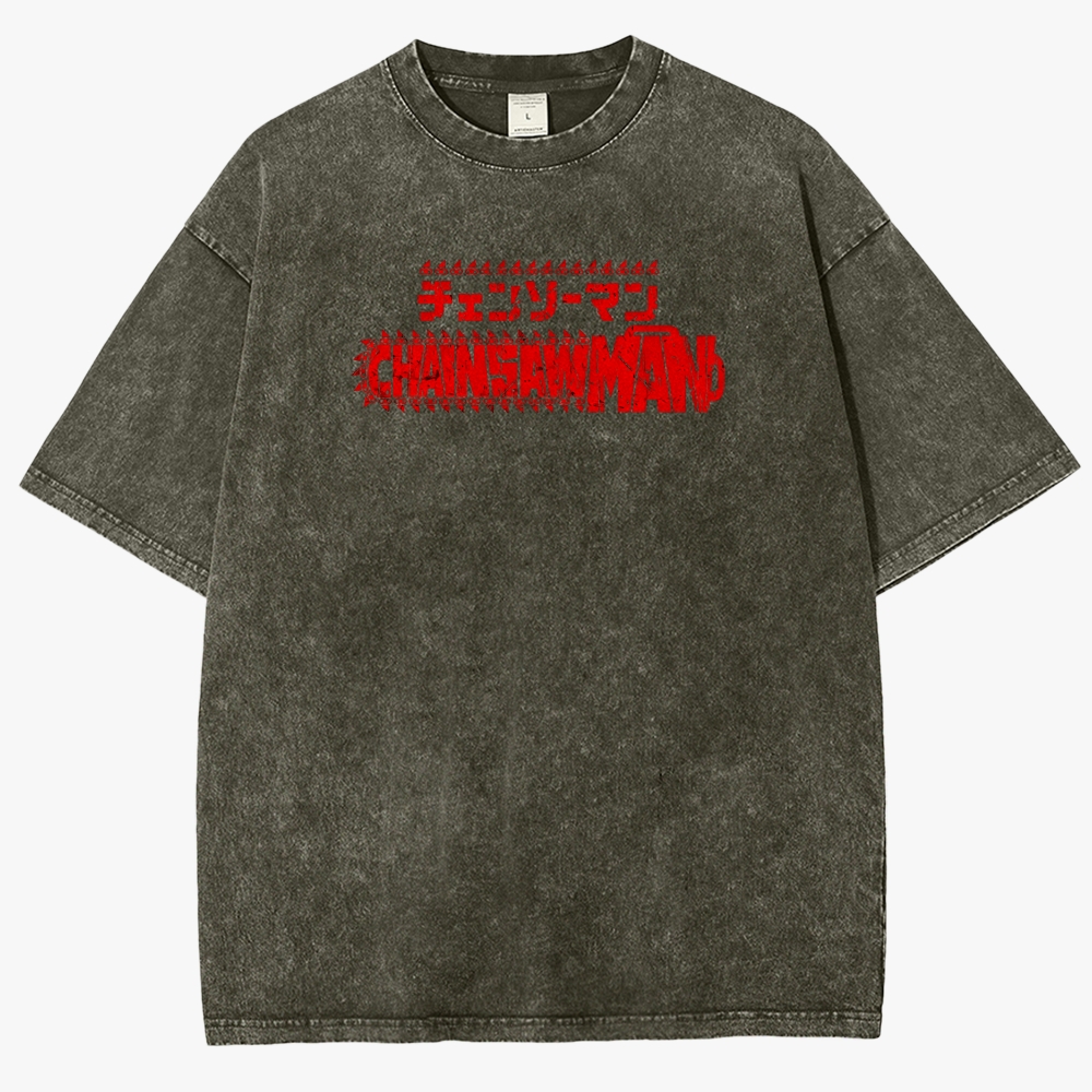 Chainsaw Man Unisex Fit Washed T-Shirt
