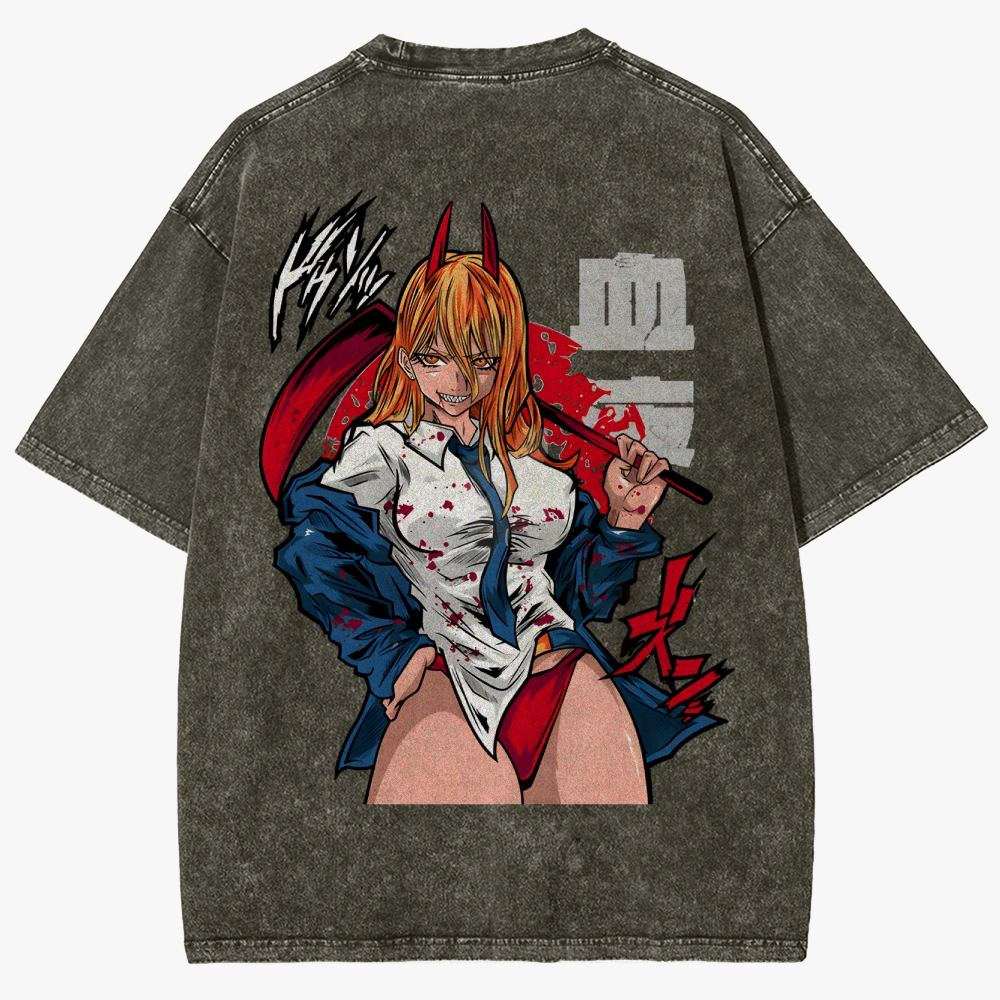 Chainsaw Man Unisex Fit Washed T-Shirt
