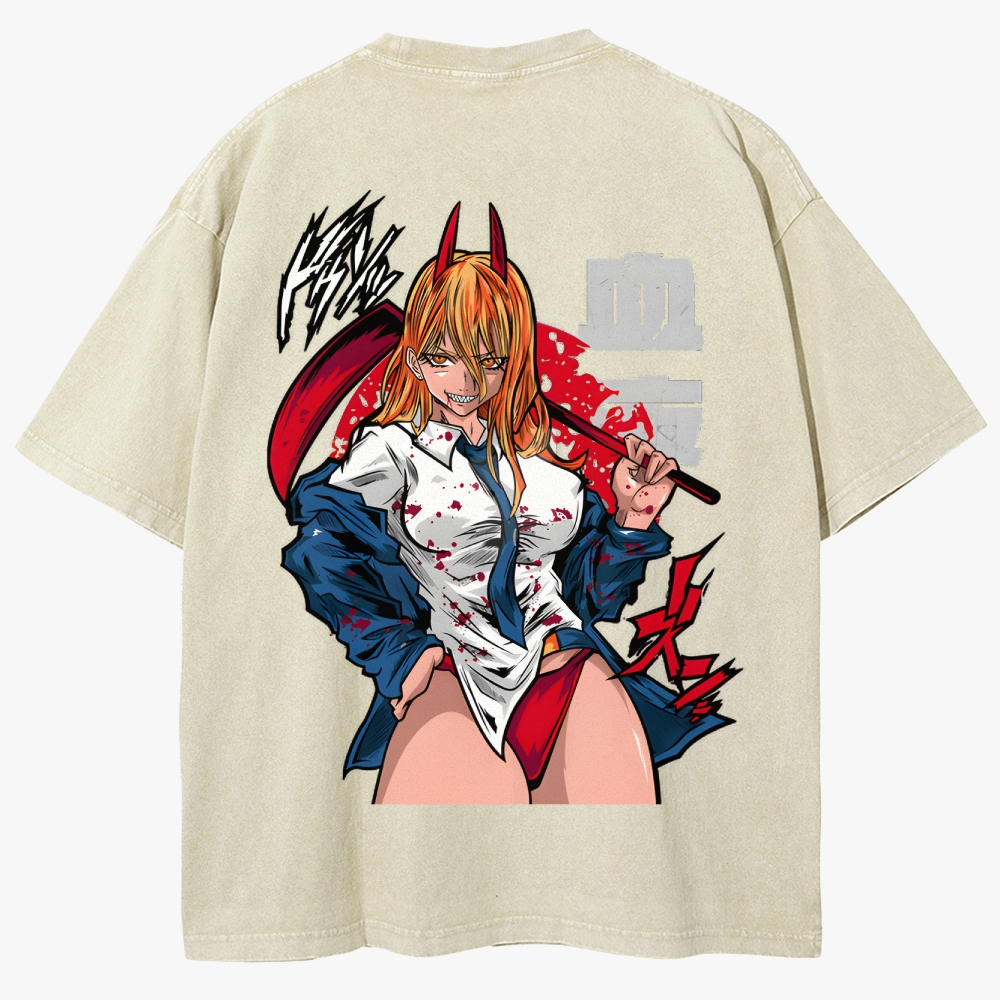 Chainsaw Man Unisex Fit Washed T-Shirt