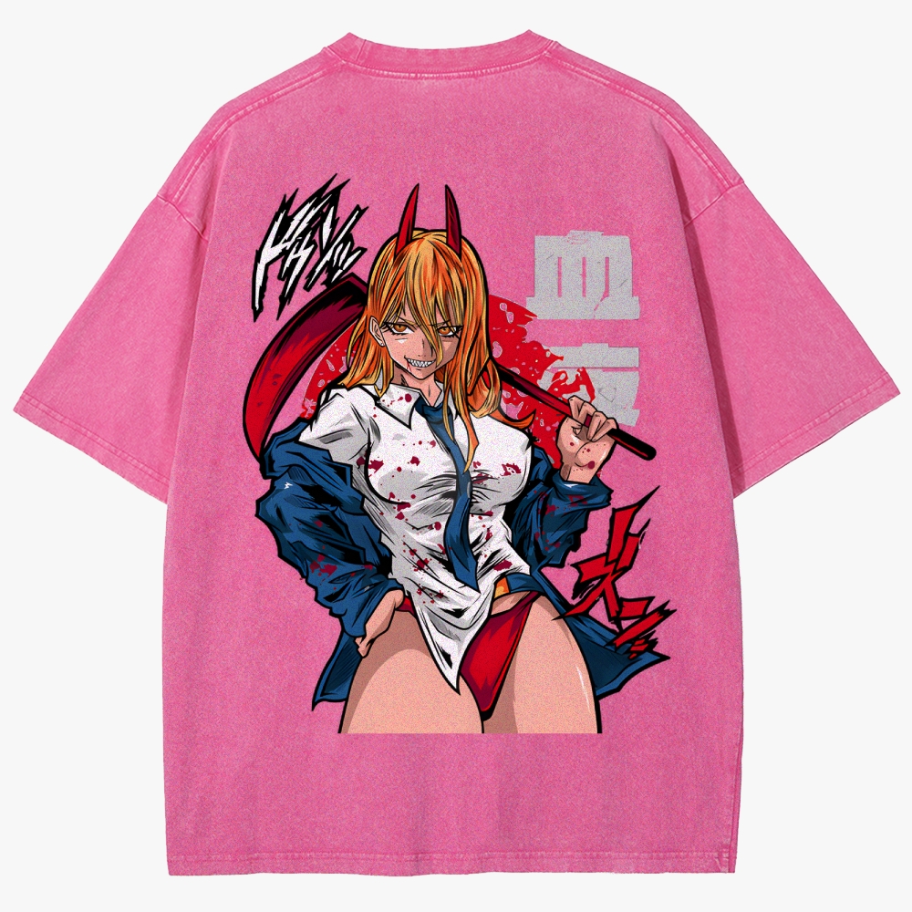 Chainsaw Man Unisex Fit Washed T-Shirt