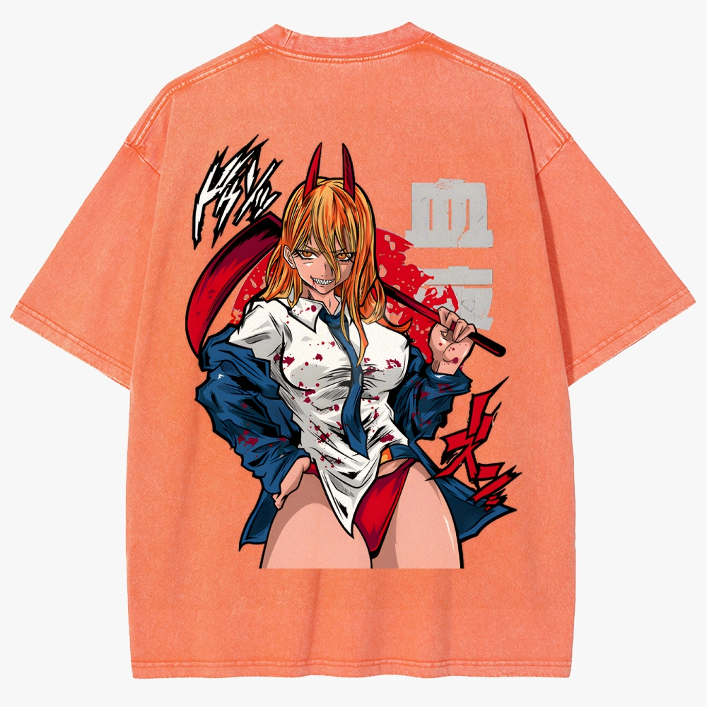 Chainsaw Man Unisex Fit Washed T-Shirt
