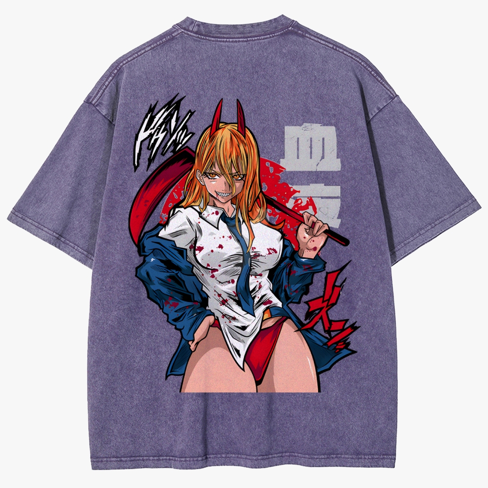 Chainsaw Man Unisex Fit Washed T-Shirt