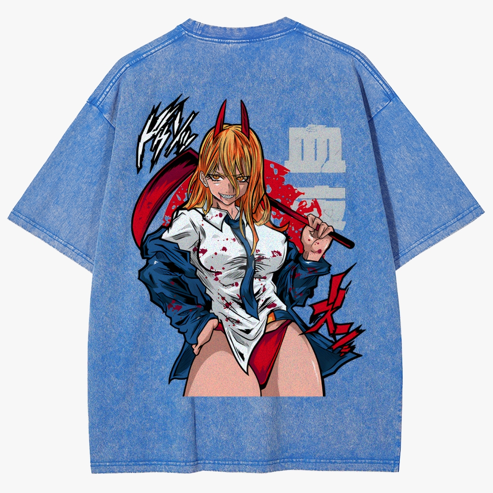 Chainsaw Man Unisex Fit Washed T-Shirt