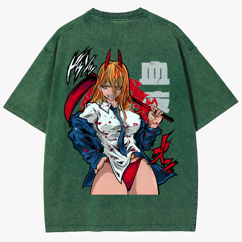 Chainsaw Man Unisex Fit Washed T-Shirt