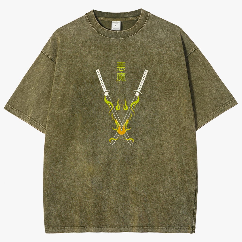 Demon slayer Unisex Fit Washed T-Shirt
