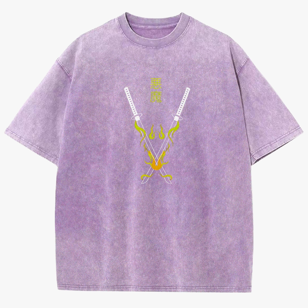 Demon slayer Unisex Fit Washed T-Shirt