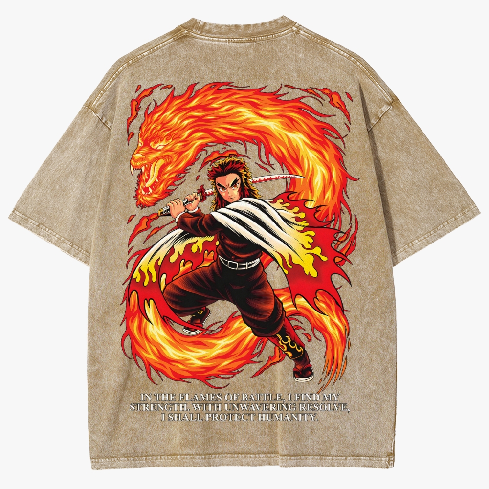 Demon slayer Unisex Fit Washed T-Shirt