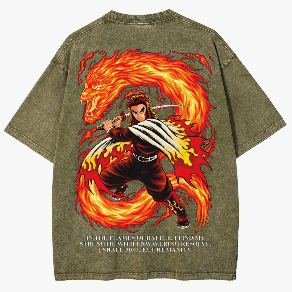 Demon slayer Unisex Fit Washed T-Shirt