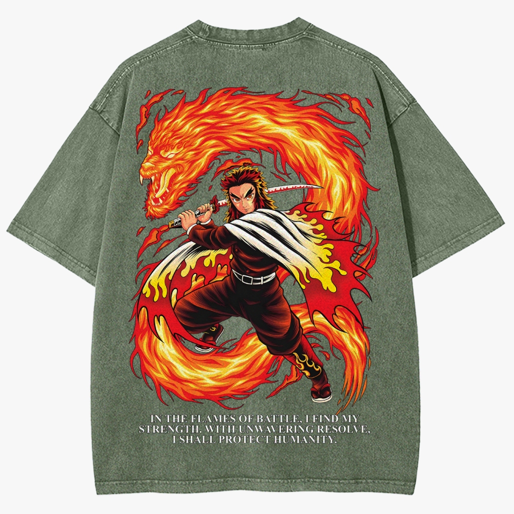 Demon slayer Unisex Fit Washed T-Shirt