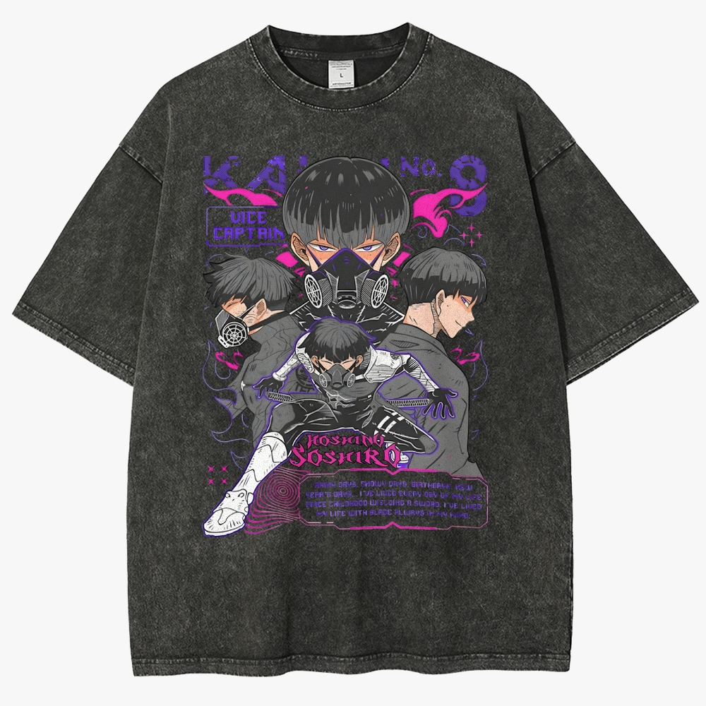 Kaiju No. 8 Anime Unisex Fit Washed T-Shirt
