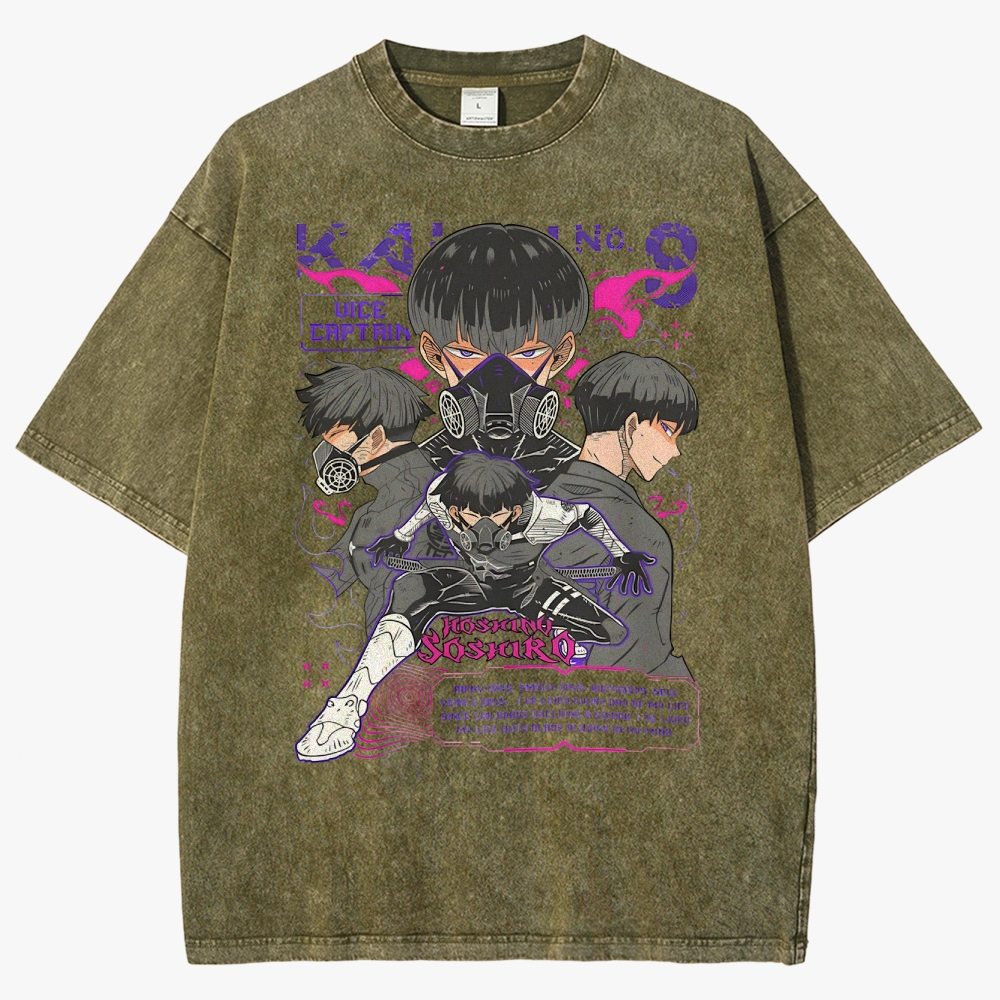 Kaiju No. 8 Anime Unisex Fit Washed T-Shirt