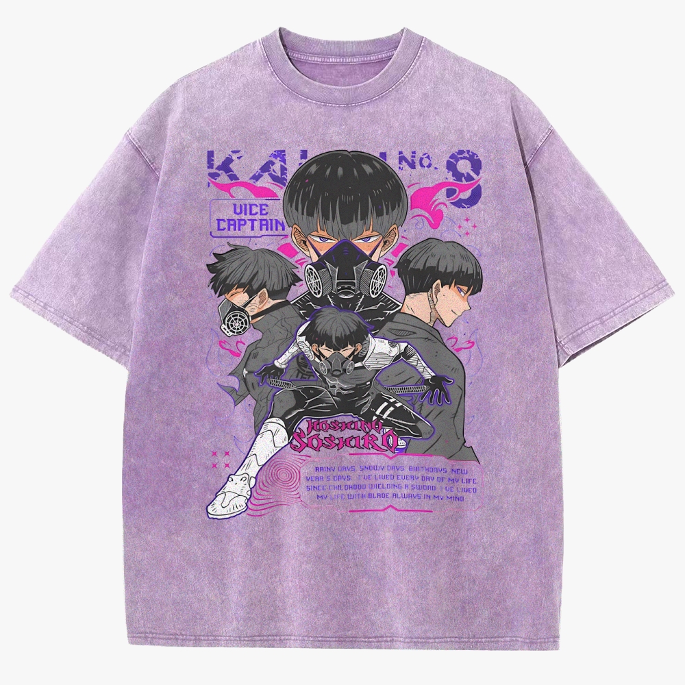 Kaiju No. 8 Anime Unisex Fit Washed T-Shirt