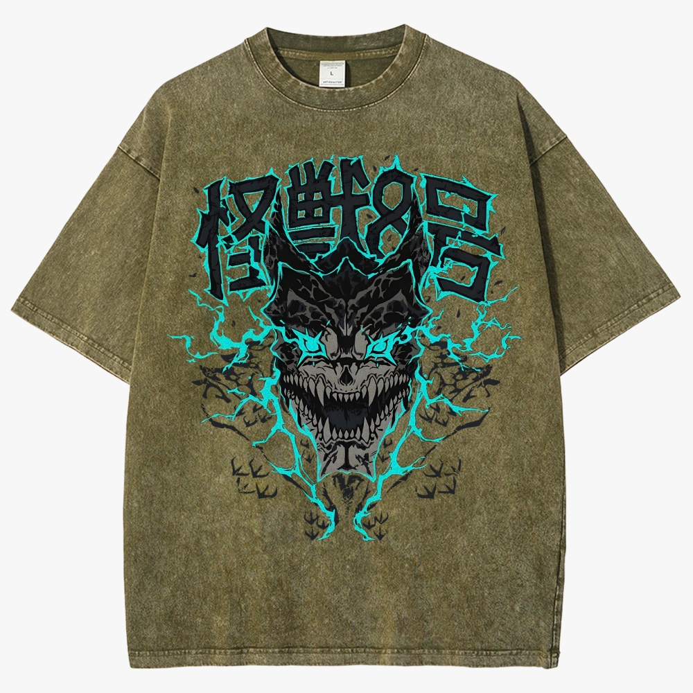 KaiJu no.8  Unisex Fit Washed T-Shirt