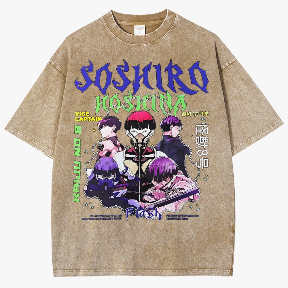 KaiJu no.8  Unisex Fit Washed T-Shirt