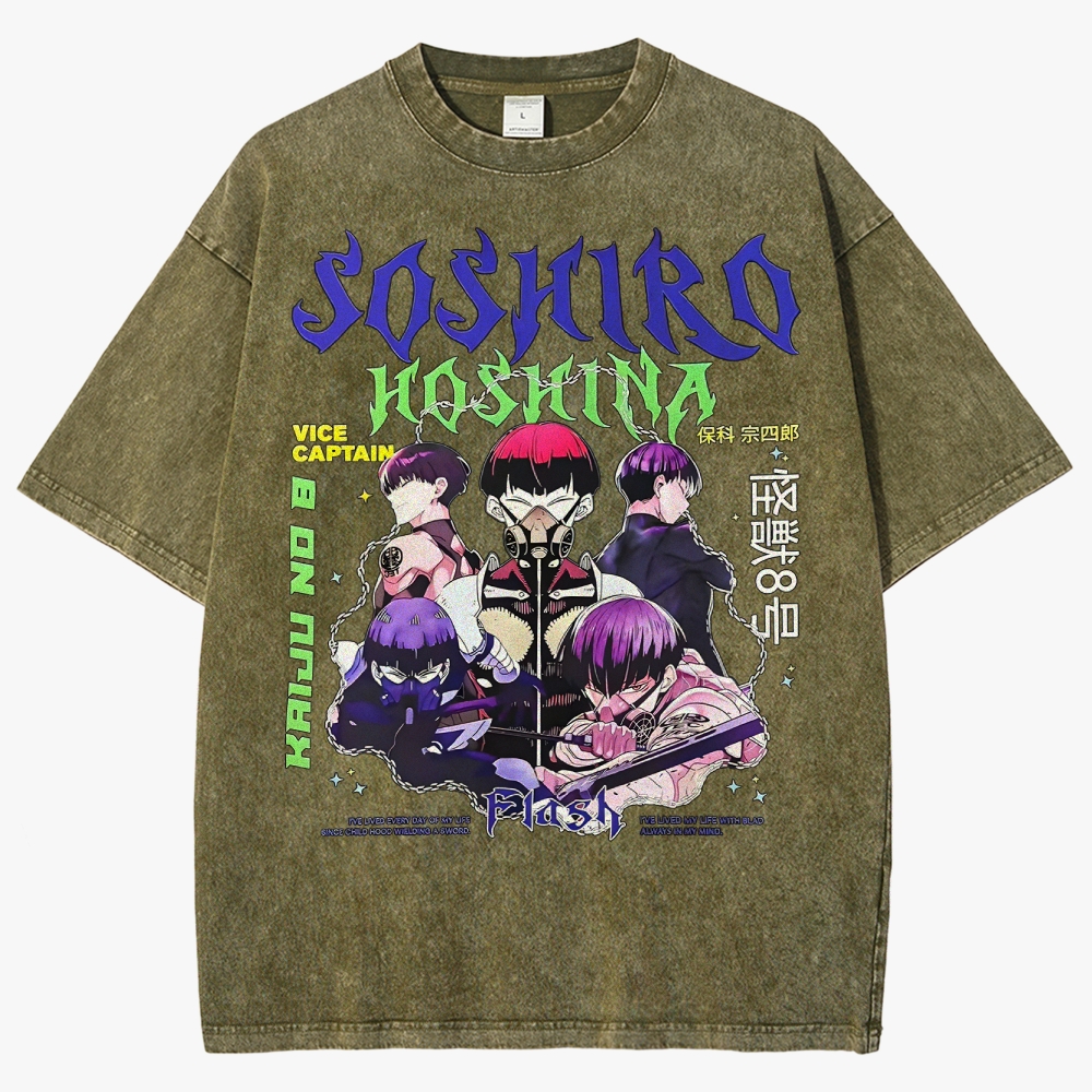 KaiJu no.8  Unisex Fit Washed T-Shirt