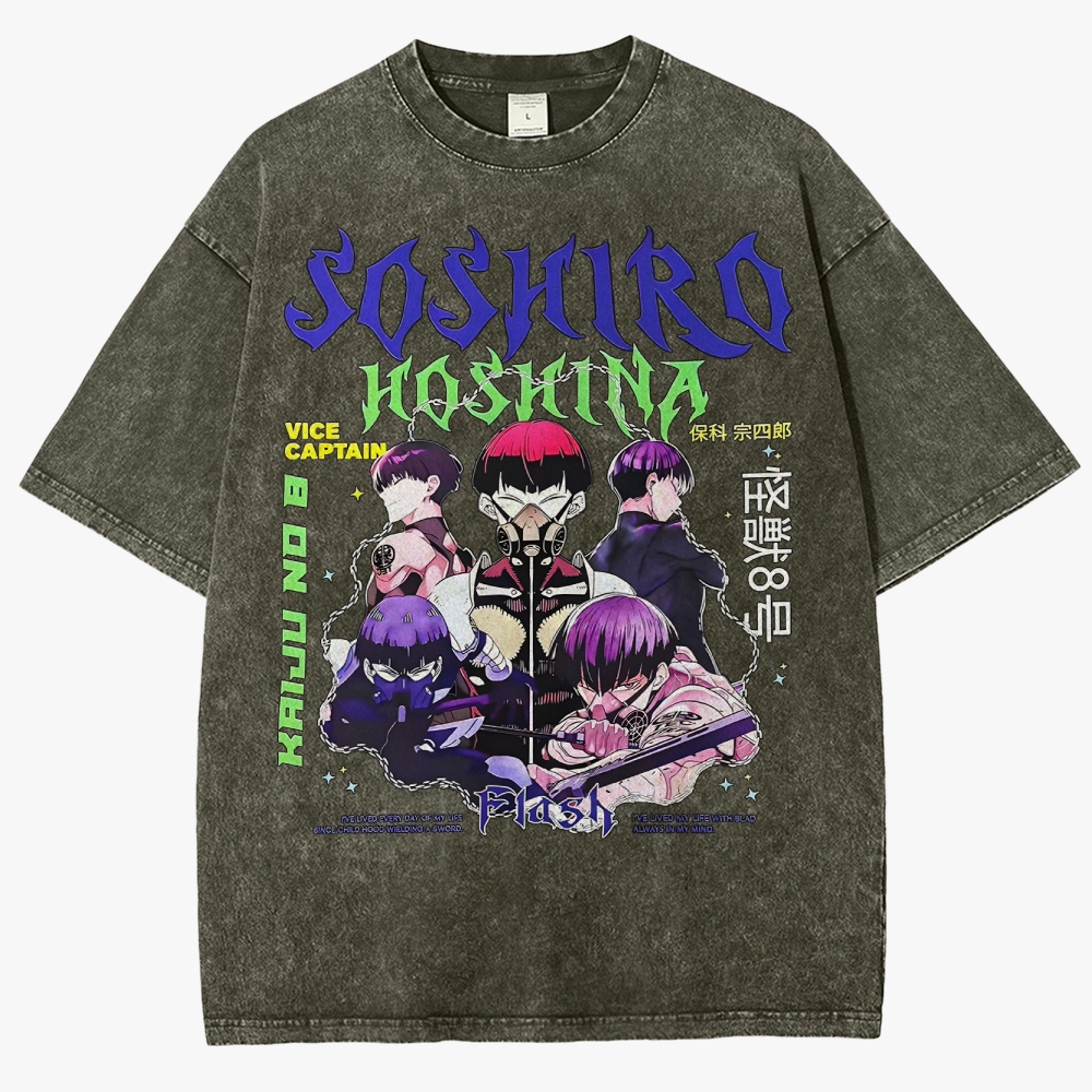 KaiJu no.8  Unisex Fit Washed T-Shirt