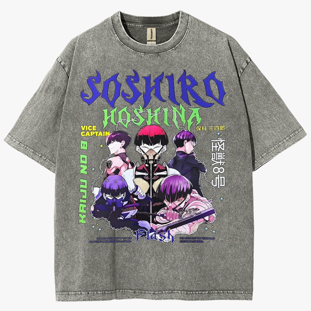KaiJu no.8  Unisex Fit Washed T-Shirt