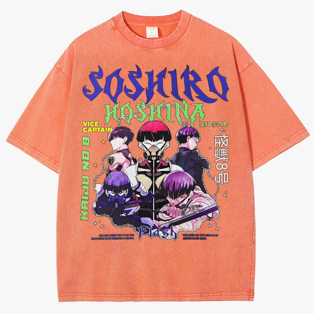 KaiJu no.8  Unisex Fit Washed T-Shirt