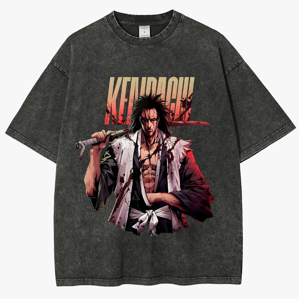 Bleach Anime Unisex Fit Washed T-Shirt
