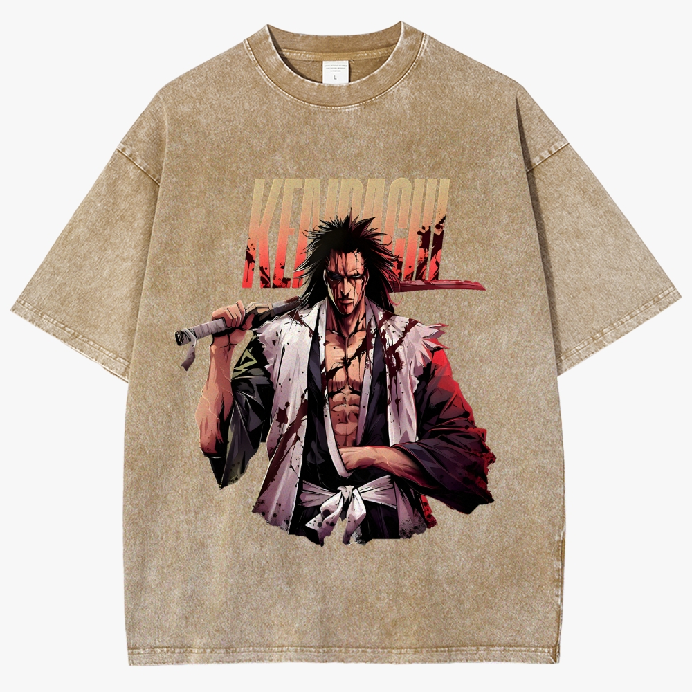 Bleach Anime Unisex Fit Washed T-Shirt