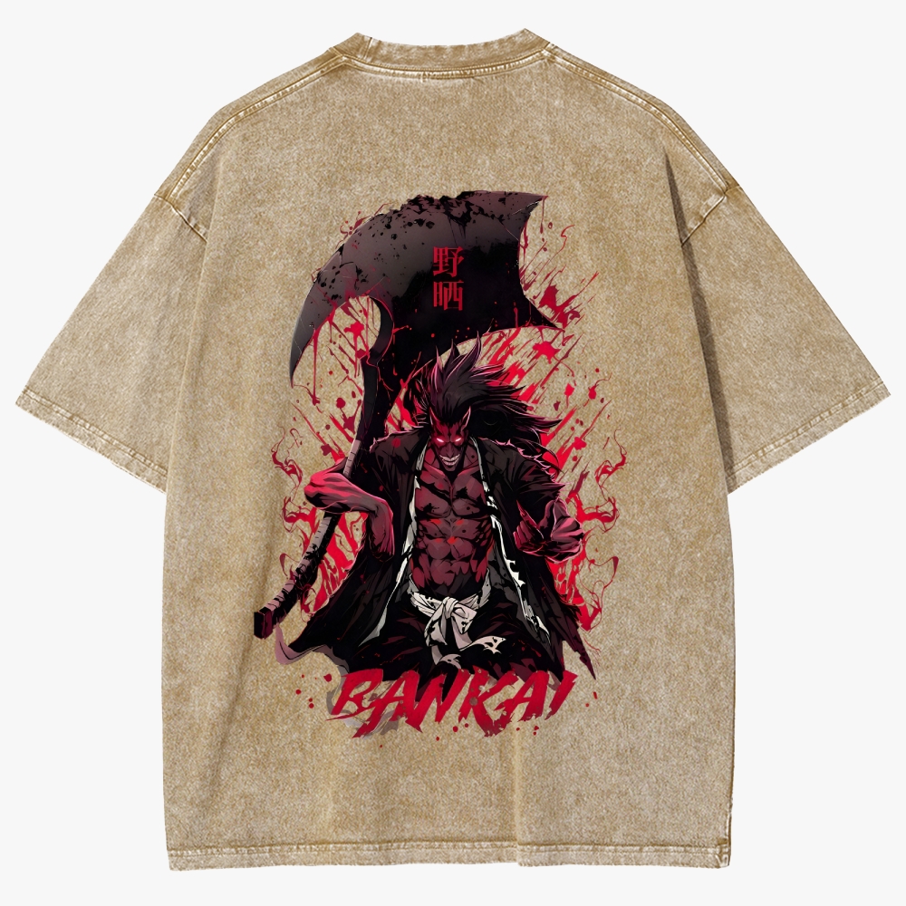 Bleach Anime Unisex Fit Washed T-Shirt