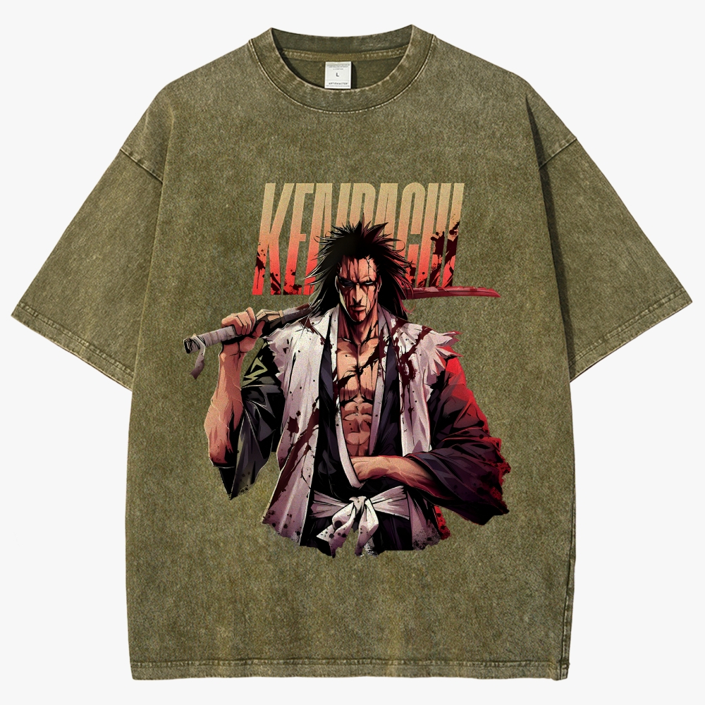 Bleach Anime Unisex Fit Washed T-Shirt