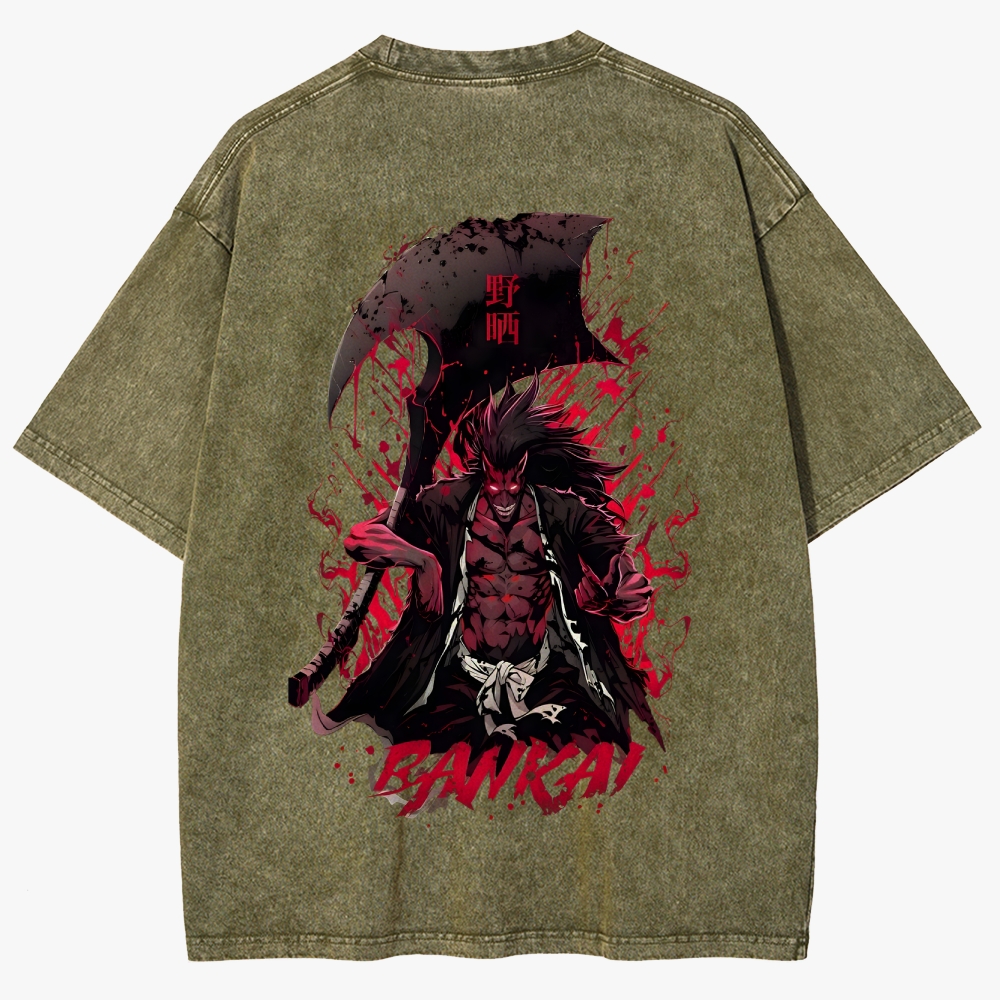 Bleach Anime Unisex Fit Washed T-Shirt