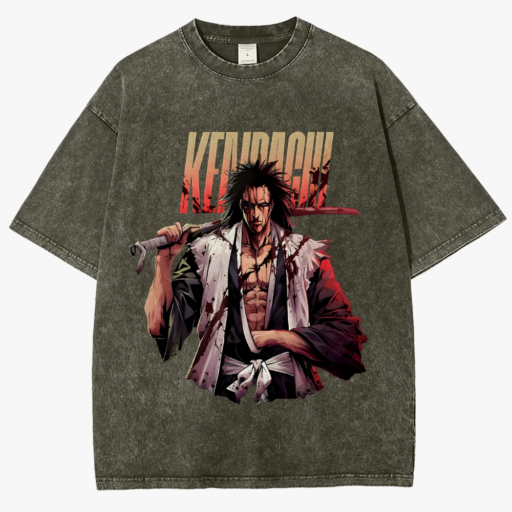 Bleach Anime Unisex Fit Washed T-Shirt
