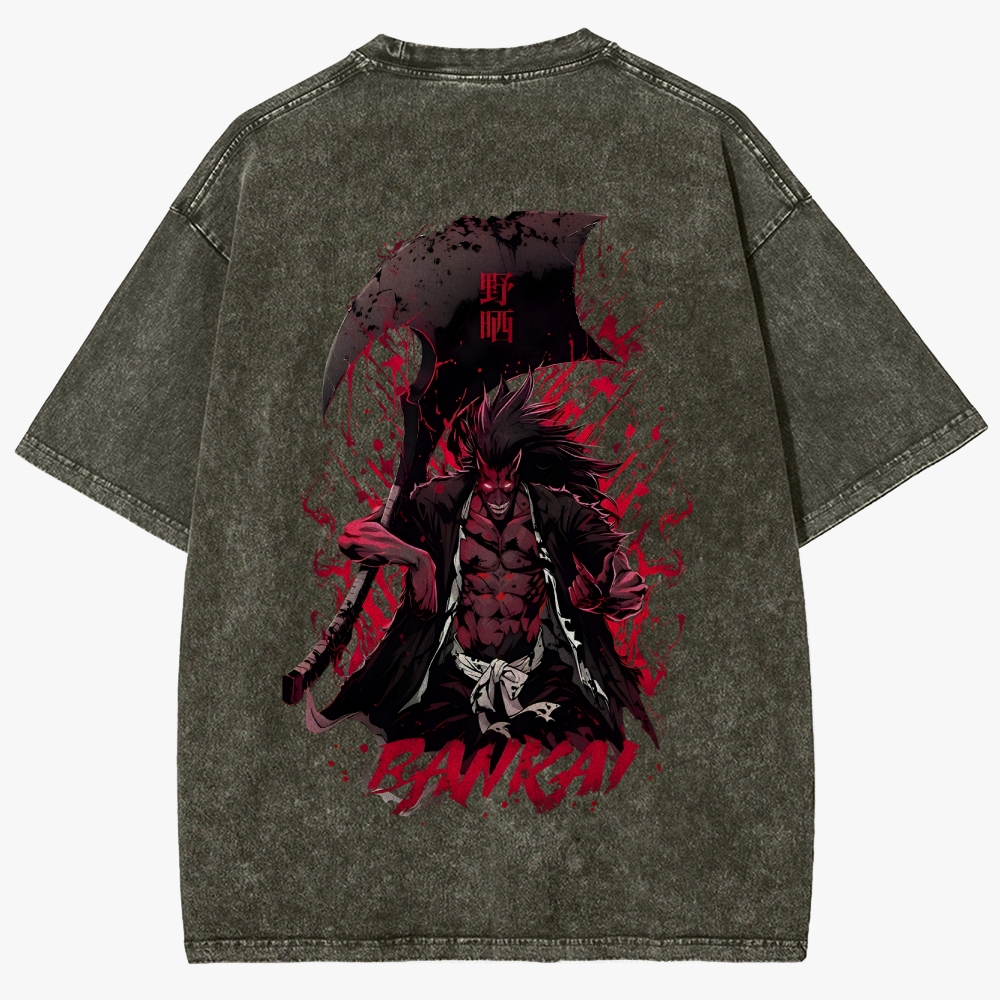 Bleach Anime Unisex Fit Washed T-Shirt