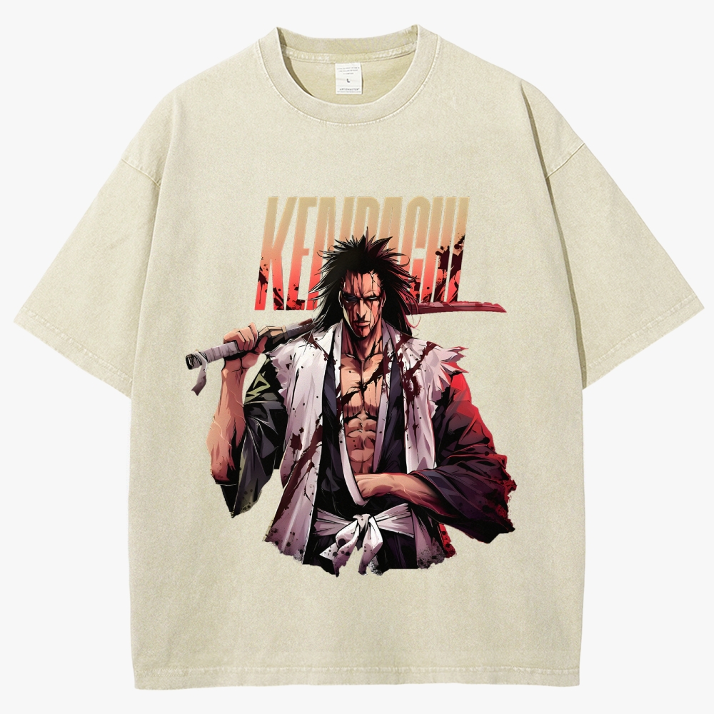 Bleach Anime Unisex Fit Washed T-Shirt